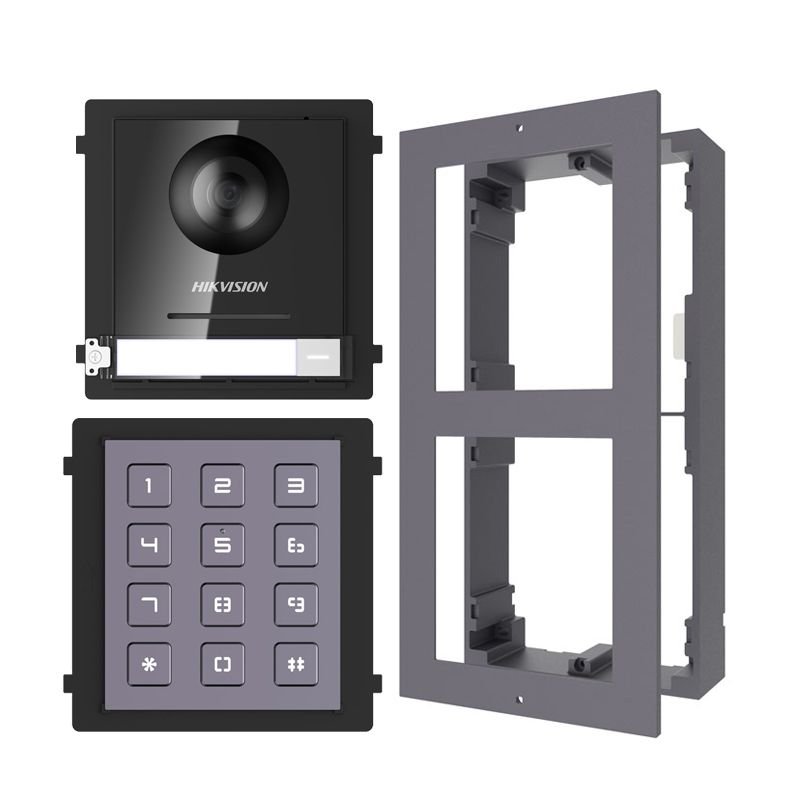 hikvision ip video intercom doorbell, keypad, 7" monitor, poe, app hikvision ip video intercom doorbell, keypad, 7" monitor, poe, app