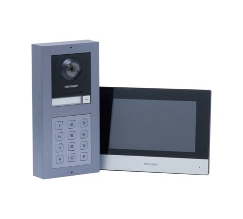 hikvision ip video intercom doorbell, keypad, 7" monitor, poe, app hikvision ip video intercom doorbell, keypad, 7" monitor, poe, app